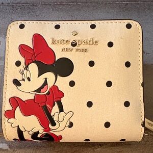 Kate Spade Cream and Black Minnie Mouse Wallet